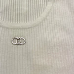 Liu Jo Canotta Tinta Unita con Logo per Bambina GA5041 BIANCO LIU JO 