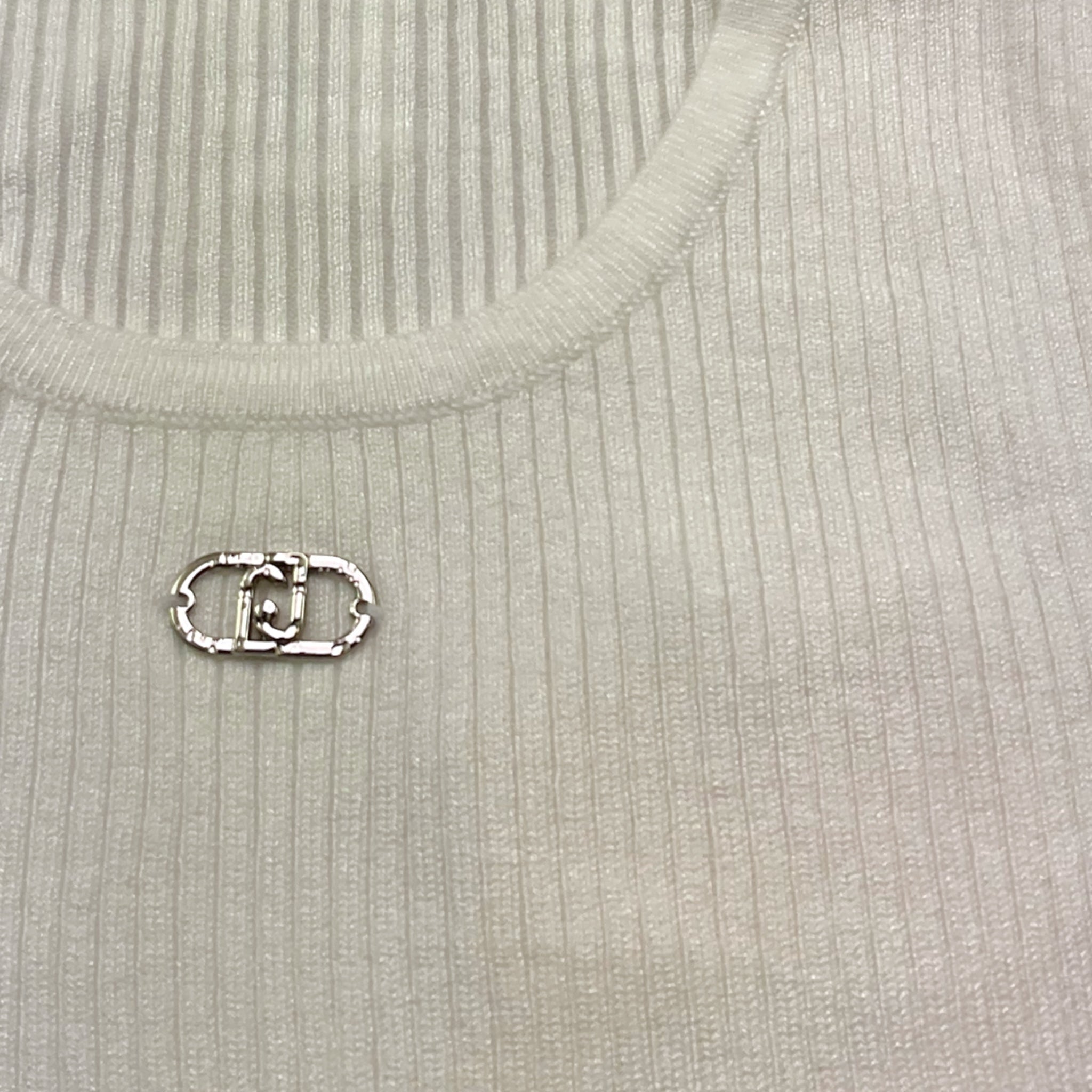 Liu Jo Canotta Tinta Unita con Logo per Bambina GA5041 BIANCO LIU JO 