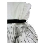 Liu Jo Abito Tinta Unita con Cintura E Fantasia A Righe per Bambina GA5070X BIANCO LIU JO 