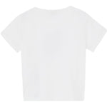Liu Jo T-Shirt Girocollo Tinta Unita con Brillantini per Bambina GA5119X BIANCO LIU JO 