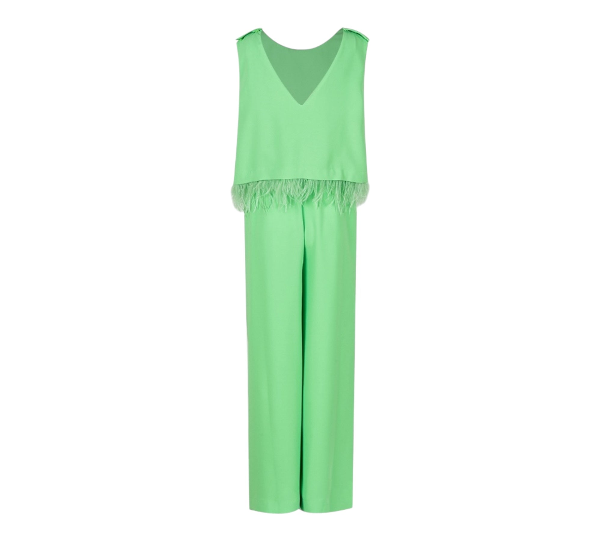 Liu Jo Tuta Tinta Unita con Frange per Bambina GA5134X VERDE LIU JO 