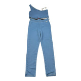Liu Jo Completo 2 Pezzi Top-Leggins Effetto Denim per Bambina GA5210X BLU LIU JO 