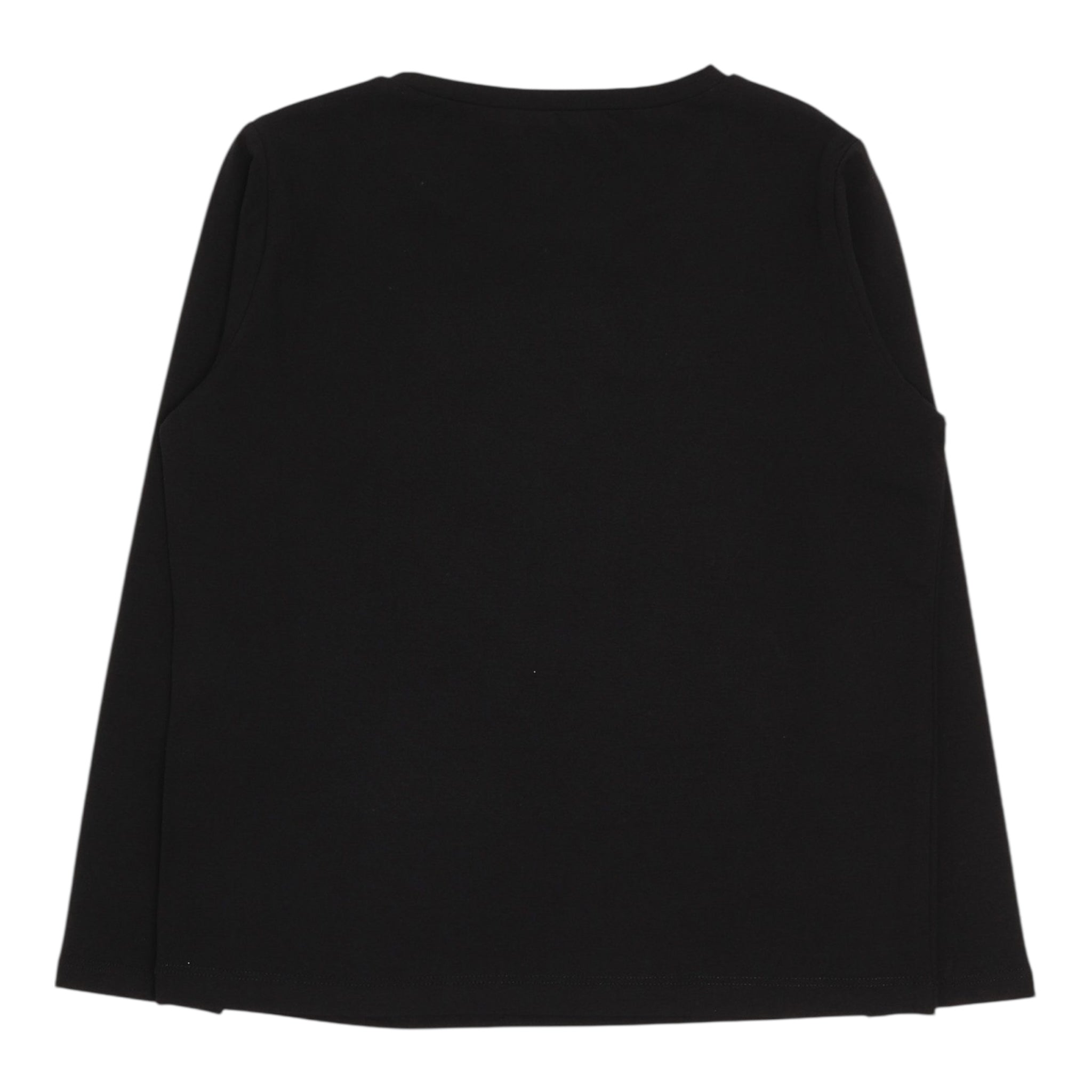 Liu Jo Shirt Girocollo Tinta Unita con Logo per Bambina GF4158 NERO LIU JO 
