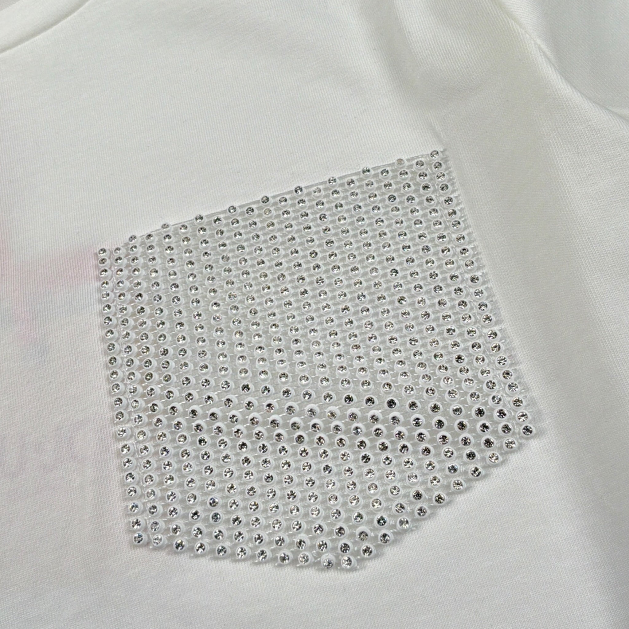 Liu Jo Shirt tinta unita con Brillantini Bianco per Bambina GF4185 BIANCO LIU JO 