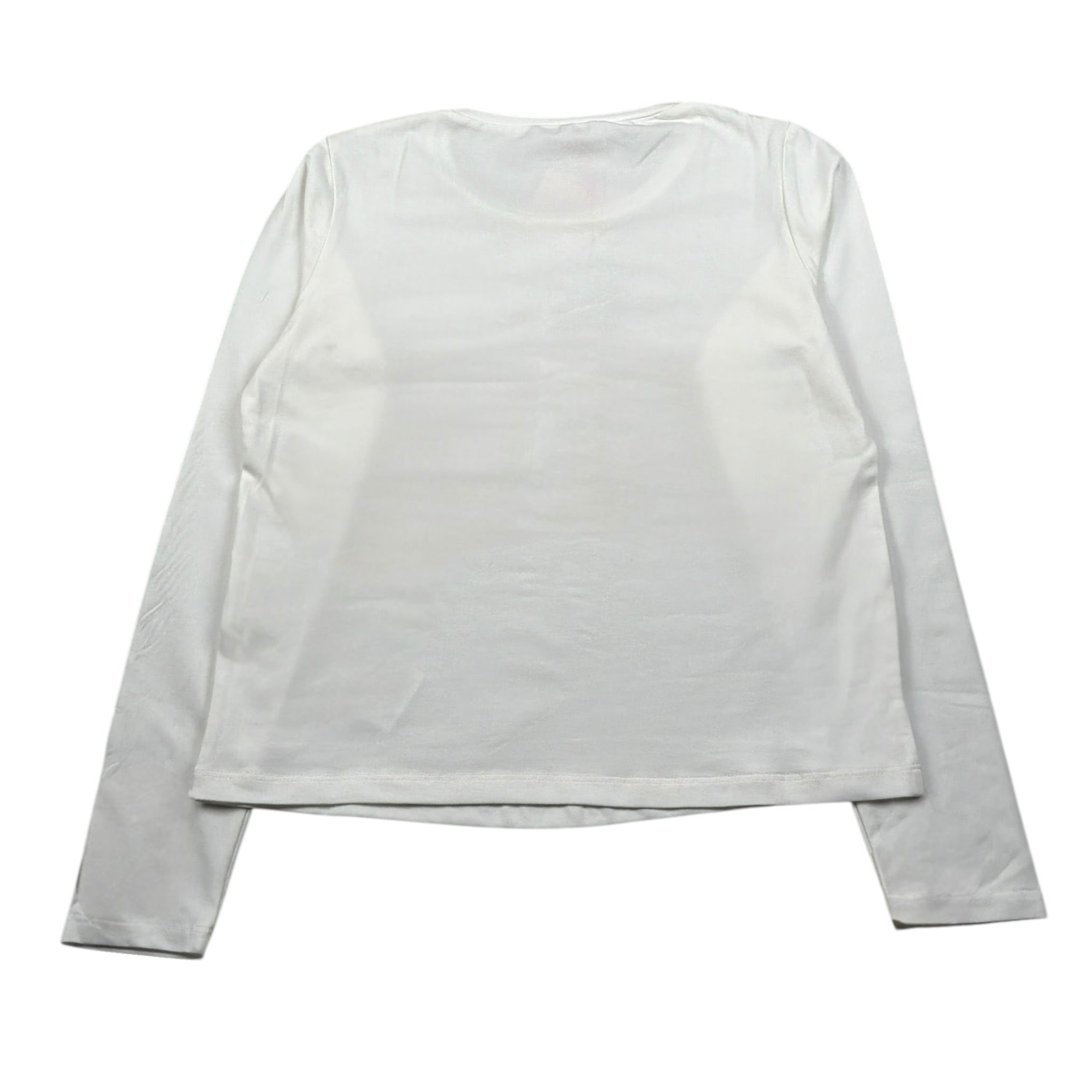 Liu Jo Shirt Girocollo tinta unita con Brillantini Bianco per Bambina GF5108 BIANCO LIU JO 