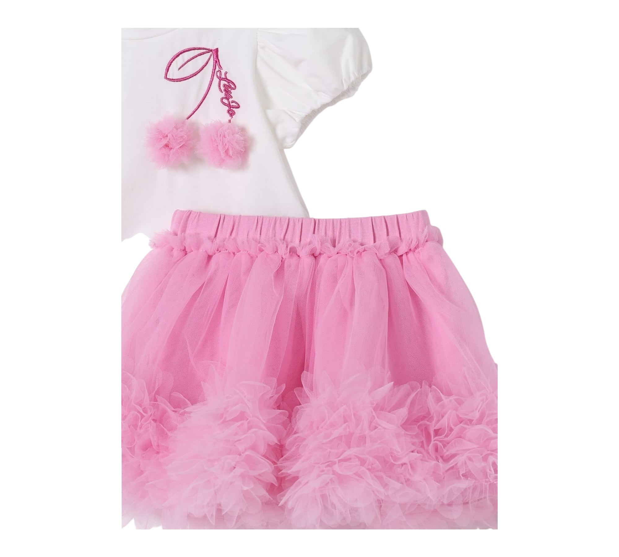 Liu Jo Completo 2 Pezzi T-Shirt-Gonna per Neonata HA5033X BIANCO/ROSA LIU JO 