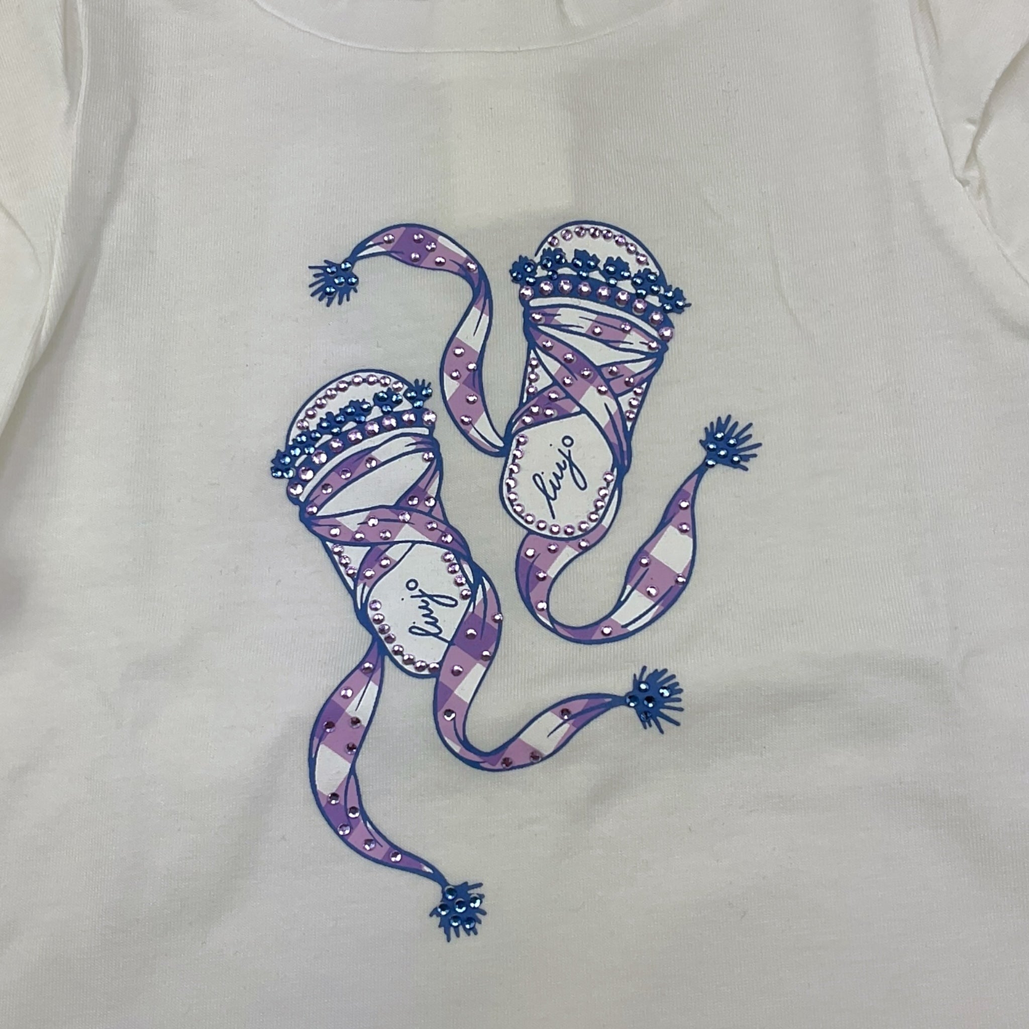 Liu Jo Completo 2 Pezzi Bicolore T-Shirt-Leggins per Neonata HA5035 BIANCO/BLU LIU JO 