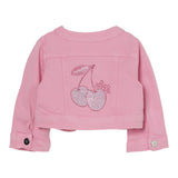 Liu Jo Giubbino In Denim Tinta Unita con Brillantini per Neonata HA5069X ROSA LIU JO 