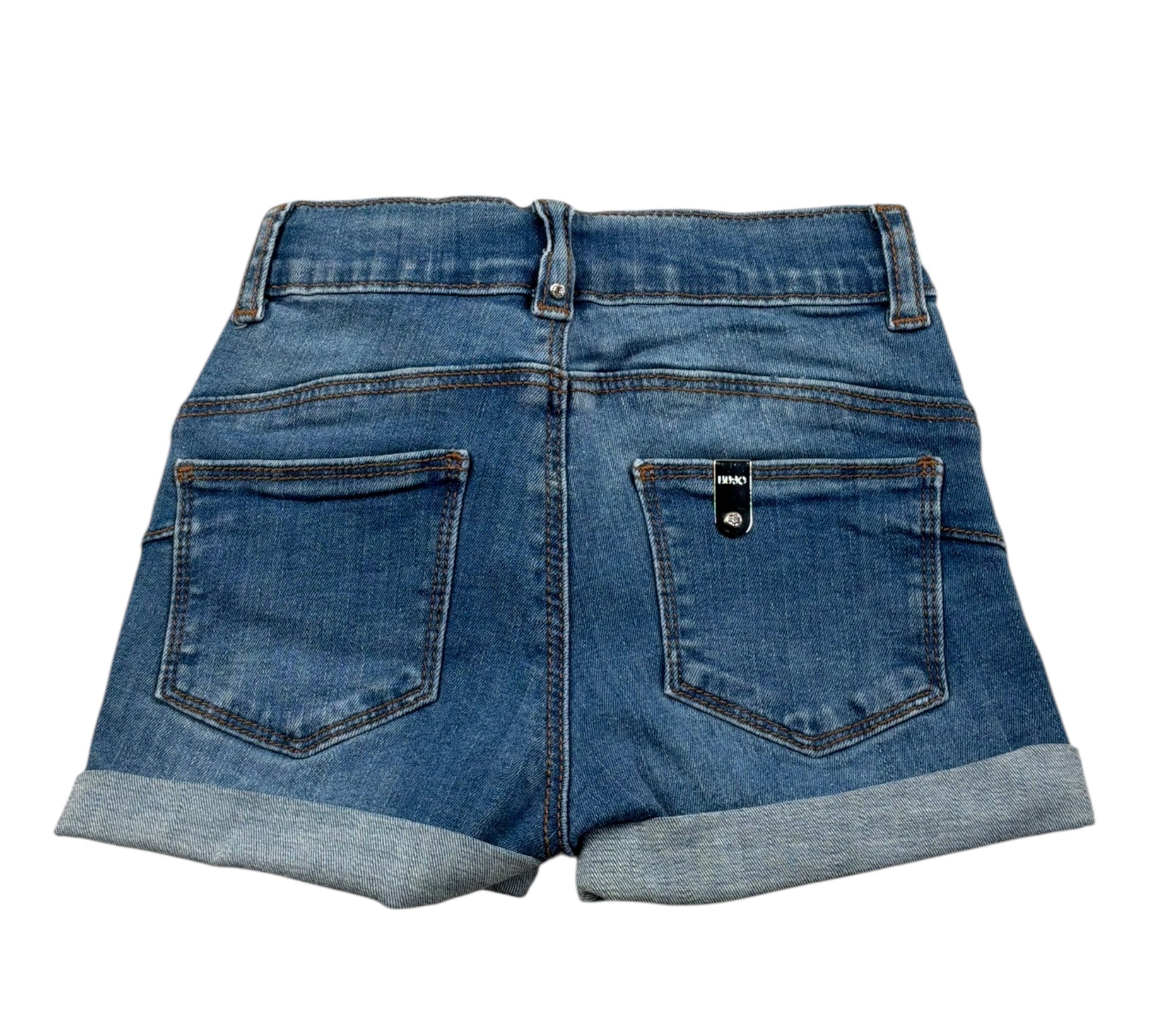 Liu Jo Short Tinta Unita In Denim per Bambina JA5068 BLU LIU JO 