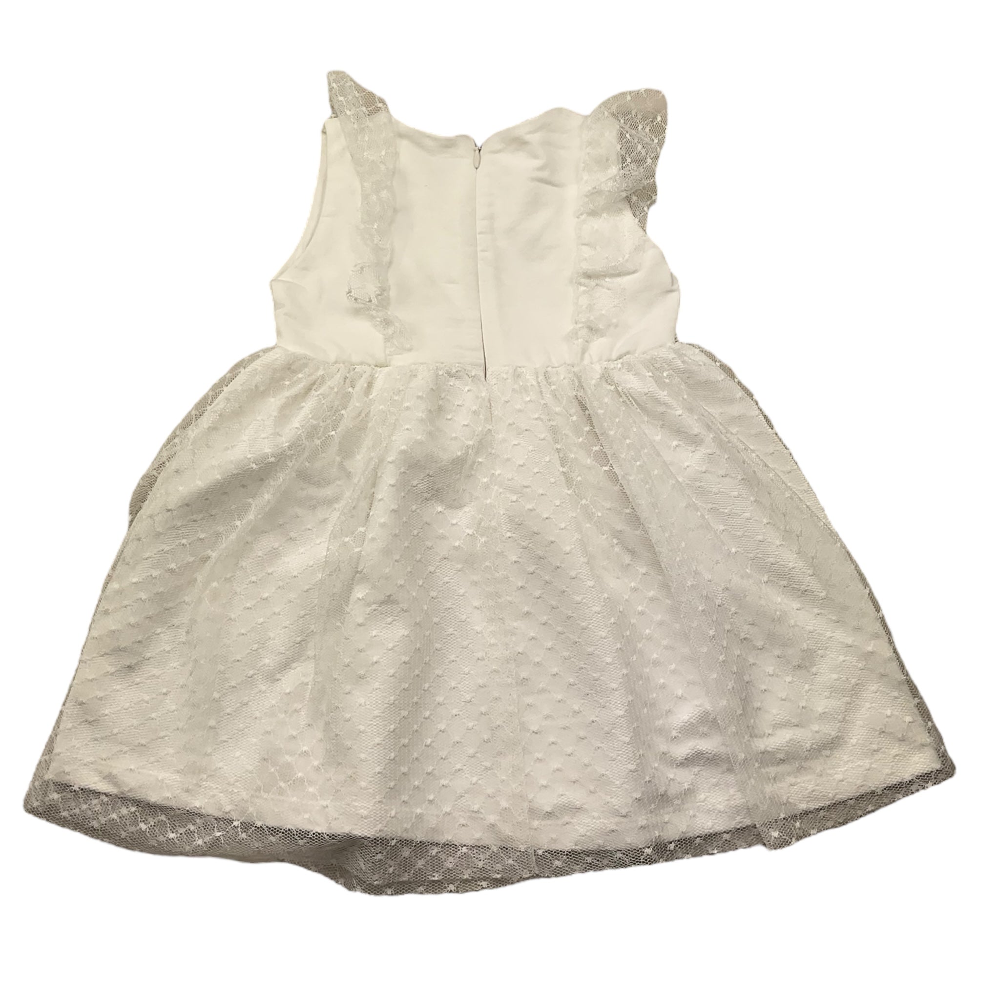 Liu Jo Abito Giromanica Tinta Unita con Tulle per Bambina KA3041J BIANCO LIU JO 