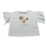 Liu Jo T-Shirt Girocollo tinta unita con Stampe Panna per Bambina KA3115 PANNA LIU JO 