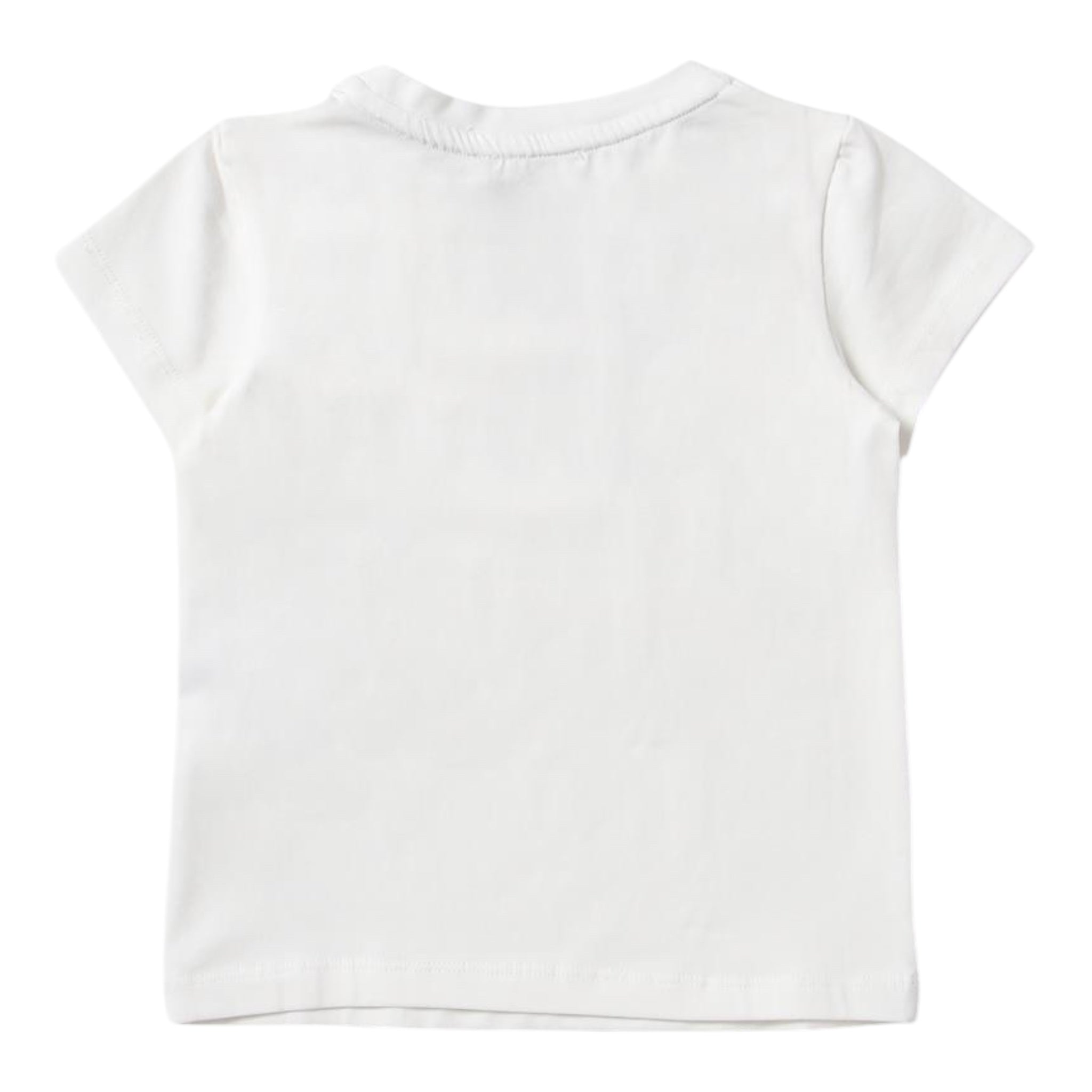 Liu Jo T-Shirt Girocollo Tinta Unita con Brillantini per Bambina KA4142 BIANCO LIU JO 