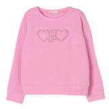 Liu Jo Abito Mezza Manica Tinta Unita con Logo per Bambina KA5017 ROSA LIU JO 