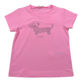 Liu Jo T-Shirt Girocollo tinta unita con Brillantini Rosa per Neonata KA5021XXX ROSA LIU JO 