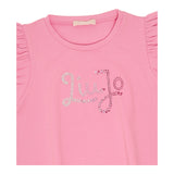 Liu Jo Abito Tinta Unita con Brillantini per Bambina KA5037XXX ROSA LIU JO 