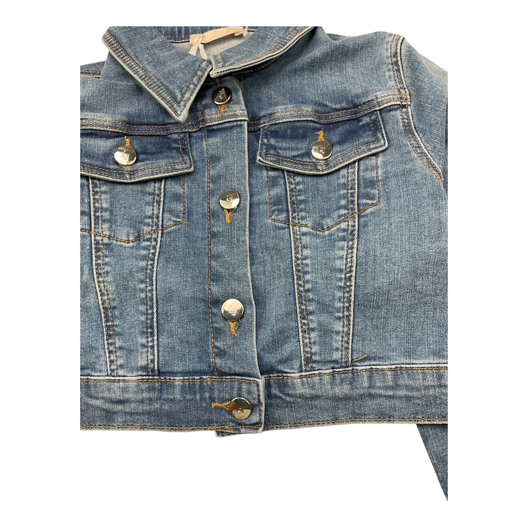 Liu Jo Giubbino In Denim Tinta Unita per Neonata KA5066N BLU LIU JO 