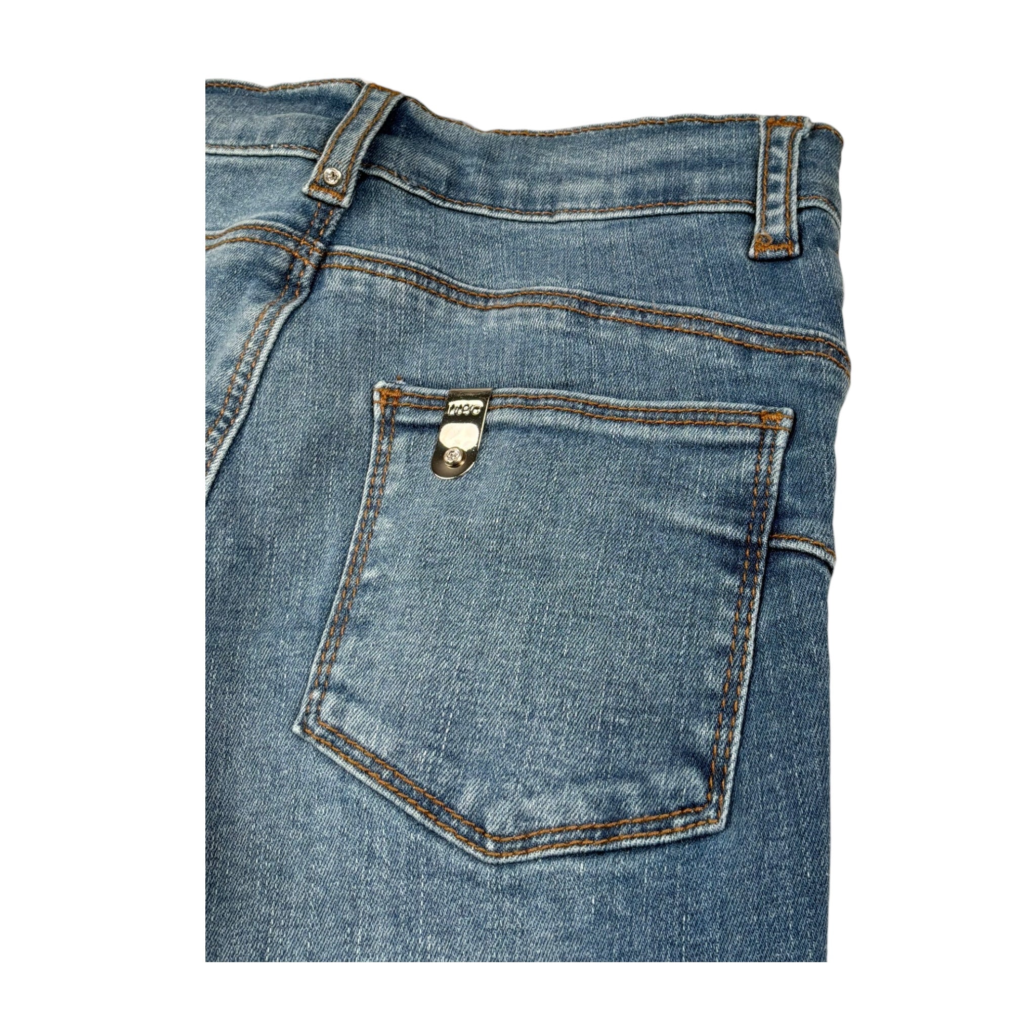Liu Jo Jeans Tinta Unita con Girovita Regolabile per Neonata KA5067NX BLU LIU JO 