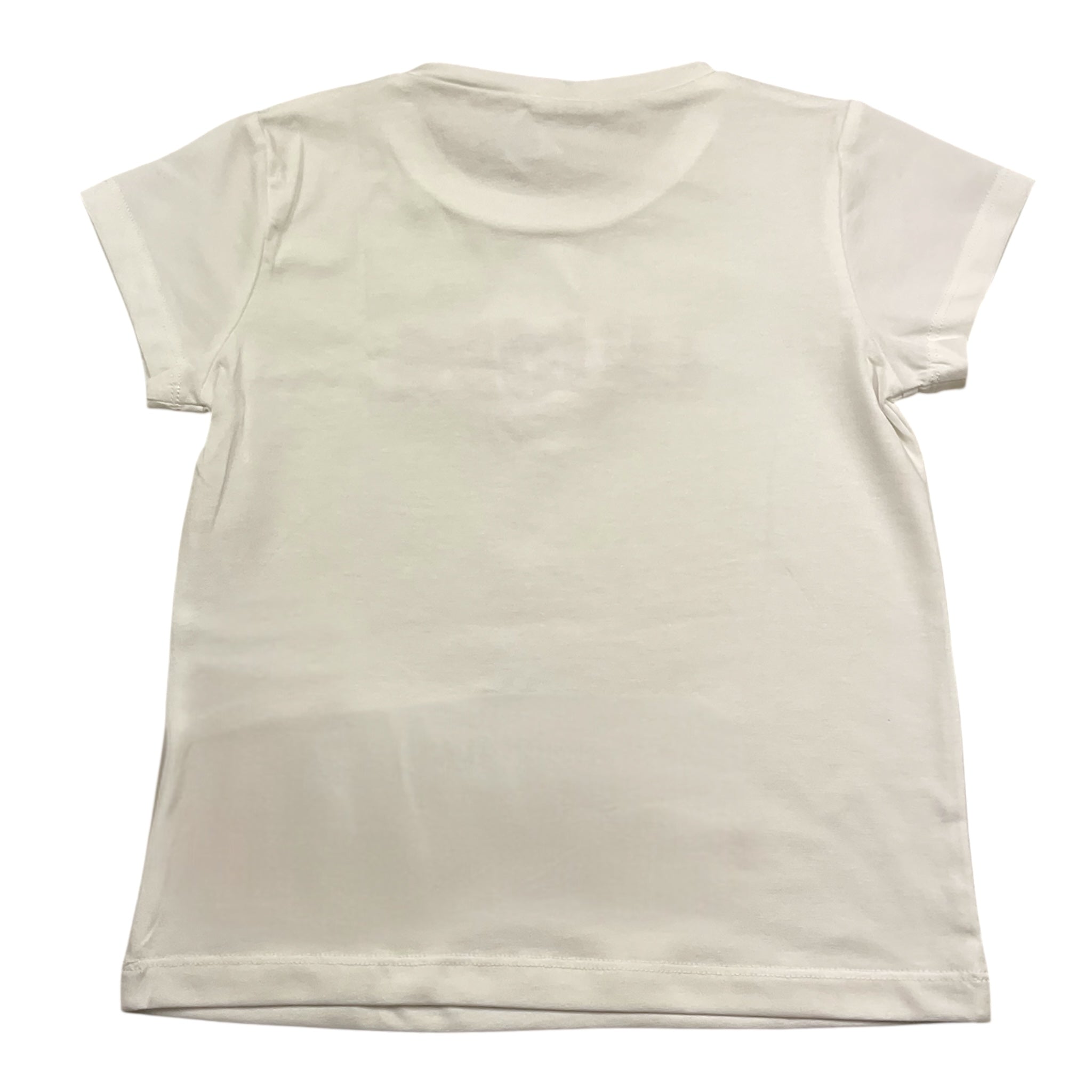 Liu Jo T-Shirt Girocollo Tinta Unita con Brillantini per Bambina KA5081 BIANCO LIU JO 