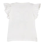 Liu Jo T-Shirt Girocollo Tinta Unita con Stampe per Neonata KA5084N BIANCO LIU JO 