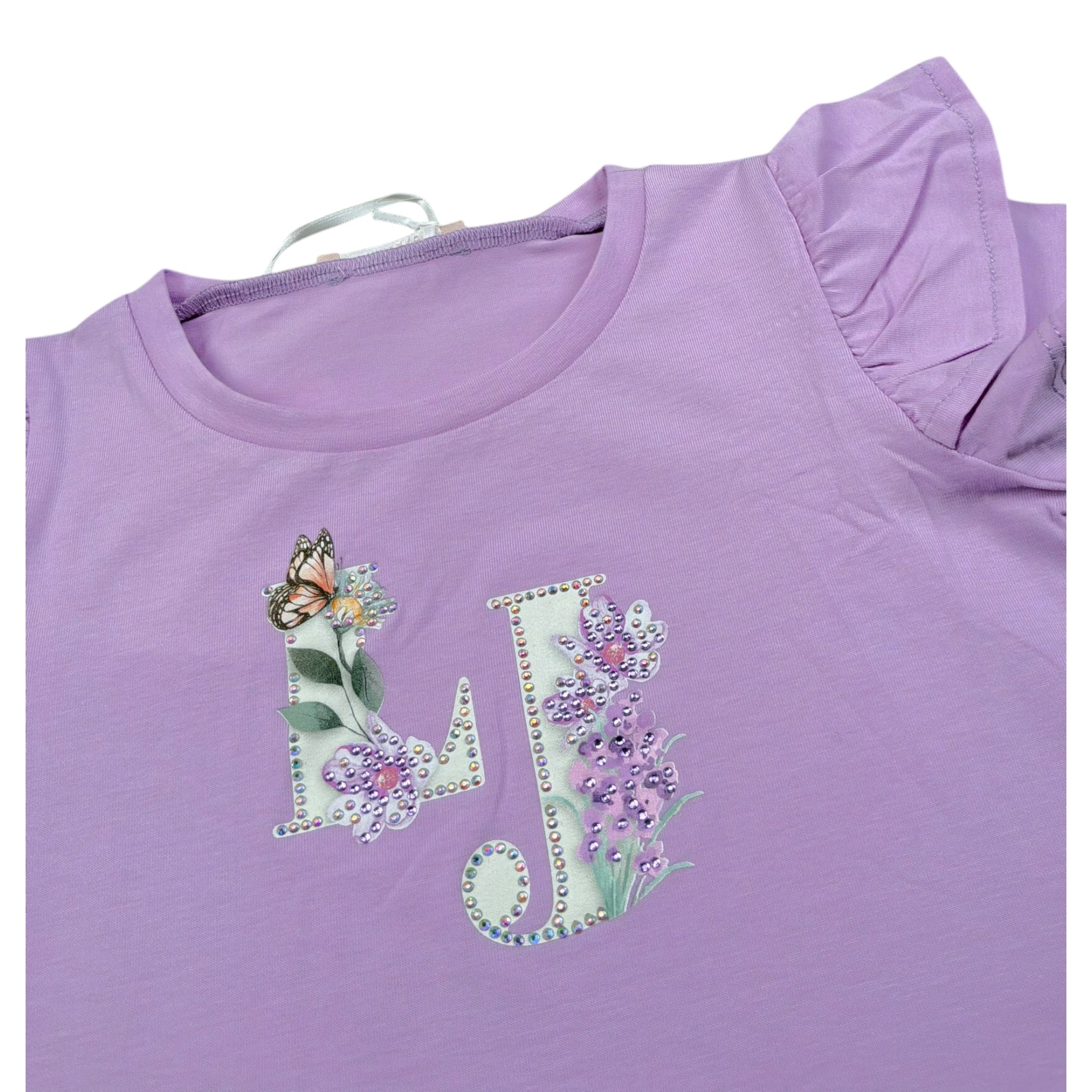 Liu Jo T-Shirt Tinta Unita con Brillantini per Bambina KA5092XX LILLA LIU JO 