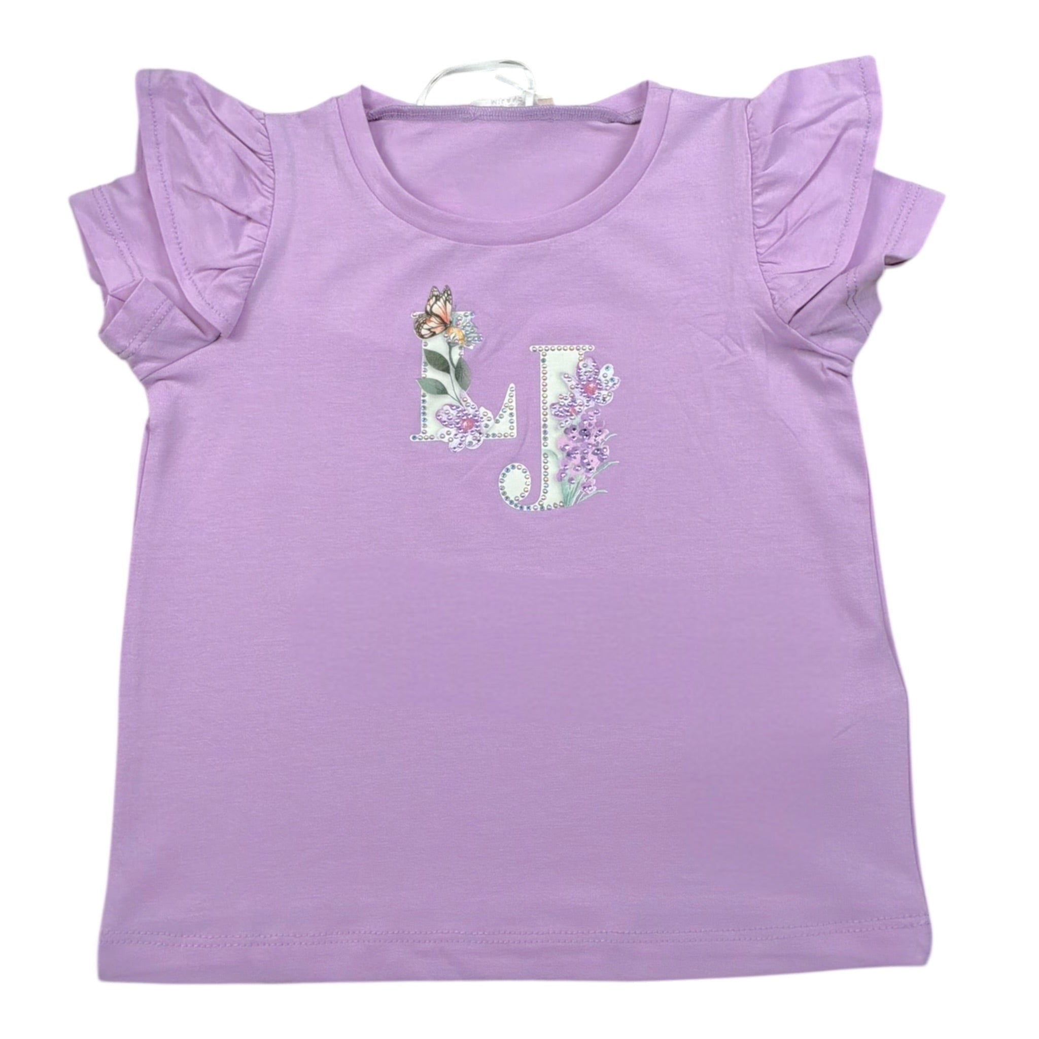 Liu Jo T-Shirt Tinta Unita con Brillantini per Neonata KA5092XXN LILLA LIU JO 