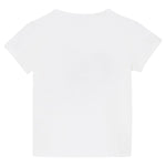 Liu Jo T-Shirt Girocollo Tinta Unita con Stampa E Brillantini per Bambina KA5093X BIANCO LIU JO 
