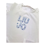 Liu Jo T-Shirt Girocollo Tinta Unita con Brillantini per Bambina KA5094XX BIANCO LIU JO 