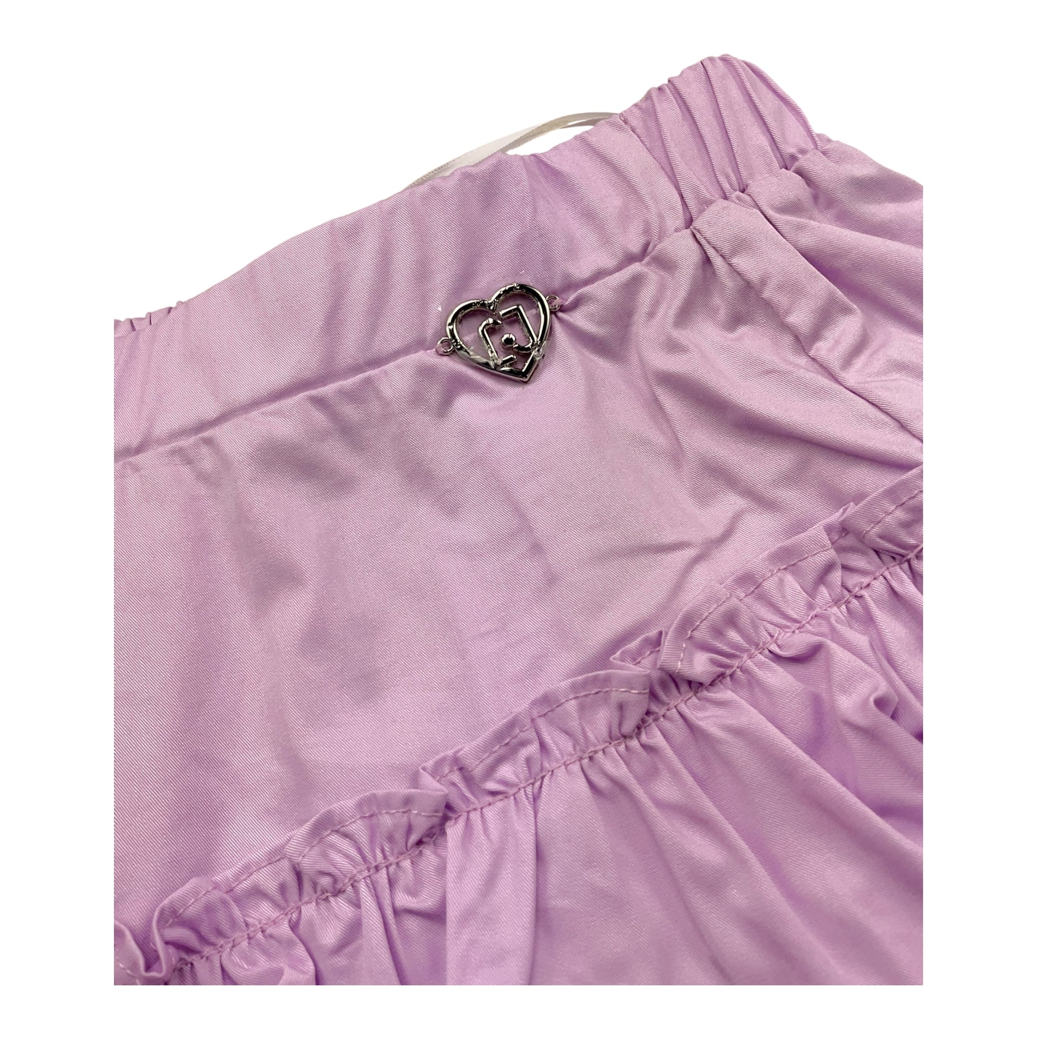Liu Jo Short Tinta Unita Modello Gonna per Bambina KA5125 LILLA LIU JO 