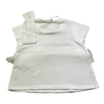 Liu Jo T-Shirt Tinta Unita Girocollo con Tulle per Neonata KA5134 BIANCO LIU JO 