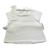 Liu Jo T-Shirt Tinta Unita Girocollo con Tulle per Neonata KA5134 BIANCO LIU JO 