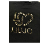 Liu Jo Shirt Tinta Unita Girocollo con Brillantini per Neonata KF4029X NERO LIU JO 