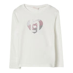 Liu Jo Shirt Girocollo tinta unita con Brillantini Bianco per Bambina KF5090 BIANCO LIU JO 