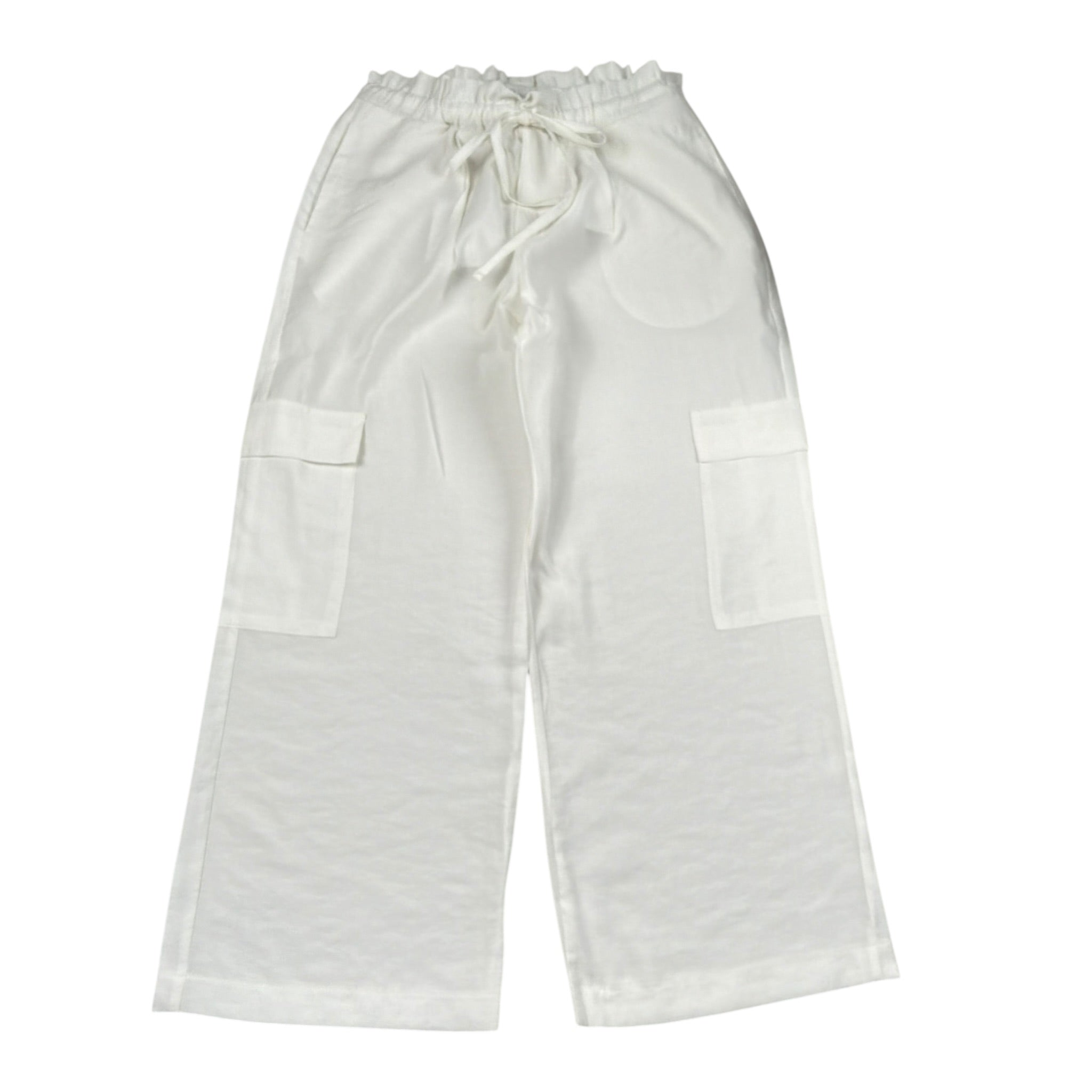 Lu Lu By Miss Grant Pantalone tinta unita Modello A Palazzo Bianco per Bambina LL2757 BIANCO LU LU BY MISS GRANT 