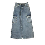 Lu Lu By Miss Grant Jeans tinta unita Modello con Tasconi Azzurro per Bambina LL2991 AZZURRO LU LU BY MISS GRANT 
