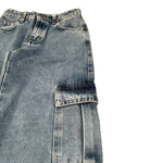 Lu Lu By Miss Grant Jeans tinta unita Modello con Tasconi Azzurro per Bambina LL2991 AZZURRO LU LU BY MISS GRANT 