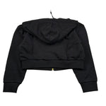Lu Lu By Miss Grant Felpa tinta unita con Zip E Cappuccio Nero per Bambina LL3149 NERO LU LU BY MISS GRANT 