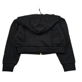 Lu Lu By Miss Grant Felpa tinta unita con Zip E Cappuccio Nero per Bambina LL3149 NERO LU LU BY MISS GRANT 