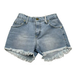 Lu Lu By Miss Grant Short In Denim tinta unita con Elastico In Vita Azzurro per Bambina LL3376 AZZURRO LU LU BY MISS GRANT 