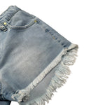 Lu Lu By Miss Grant Short In Denim tinta unita con Elastico In Vita Azzurro per Bambina LL3376 AZZURRO LU LU BY MISS GRANT 