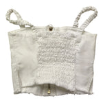 Lu Lu By Miss Grant Top Tinta Unita con Zip per Bambina LL3390 BIANCO LU LU BY MISS GRANT 