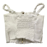 Lu Lu By Miss Grant Top Tinta Unita con Zip per Bambina LL3390 BIANCO LU LU BY MISS GRANT 