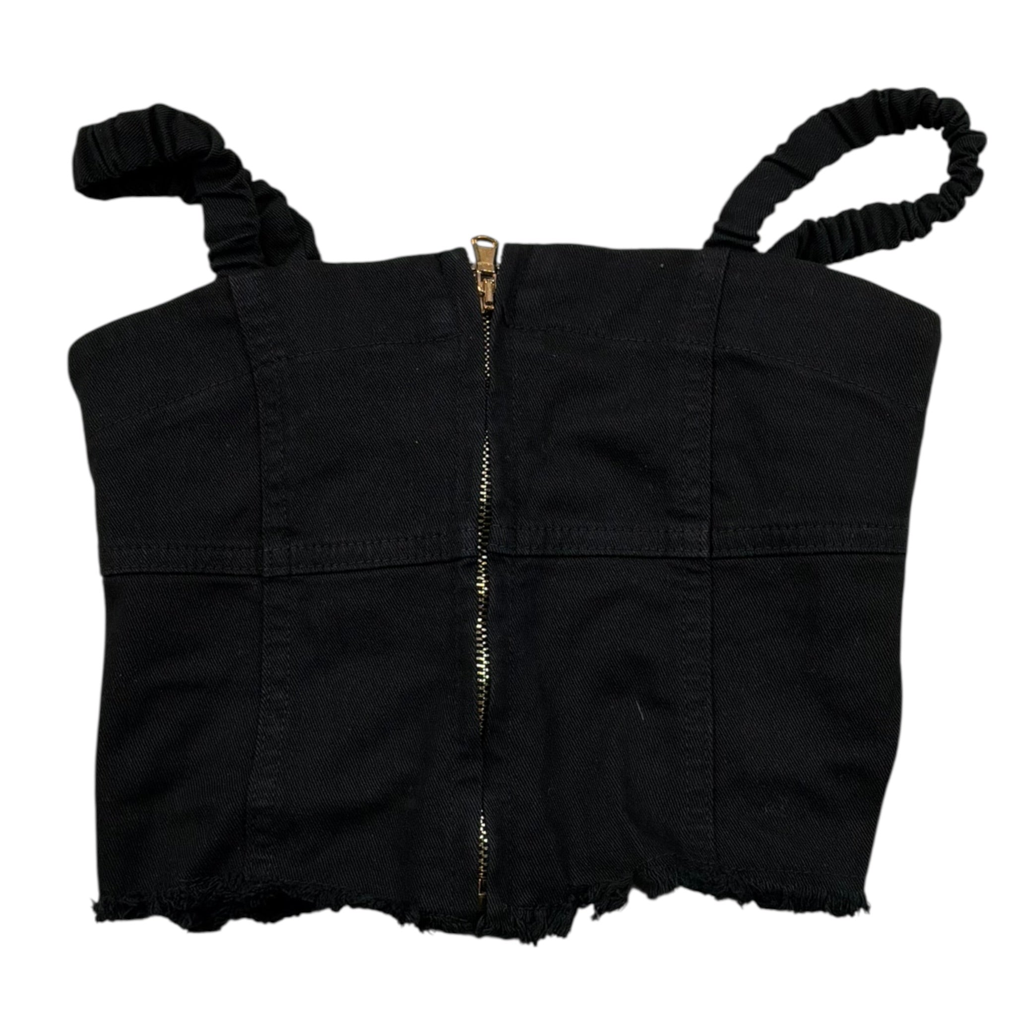 Lu Lu By Miss Grant Top tinta unita con Zip Nero per Bambina LL3390X NERO LU LU BY MISS GRANT 