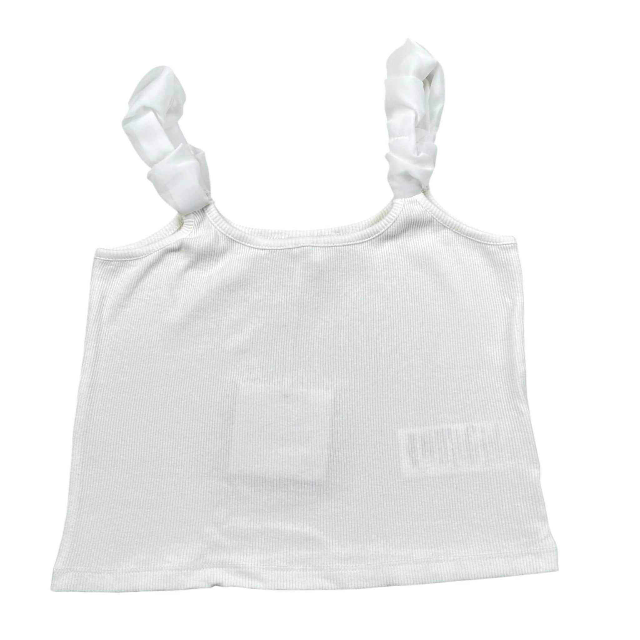 Lu Lu By Miss Grant Top tinta unita A Bretelle Bianco per Bambina LL3501 BIANCO LU LU BY MISS GRANT 