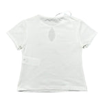 Lu Lu By Miss Grant T-Shirt Girocollo Tinta Unita con Applicazione per Bambina LL3588 BIANCO LU LU BY MISS GRANT 
