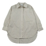 Lu Lu By Miss Grant Camicia Tinta Unita con Fantasia A Righe per Bambina LL3646 BEIGE LU LU BY MISS GRANT 