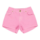 M+E' Short In Denim Tinta Unita con Girovita Regolabile per Neonata UE1704 ROSA M+E' 