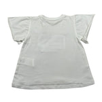M+E' T-Shirt Girocollo tinta unita con Stampa Bianco per Bambina UE1276J BIANCO M+E' 