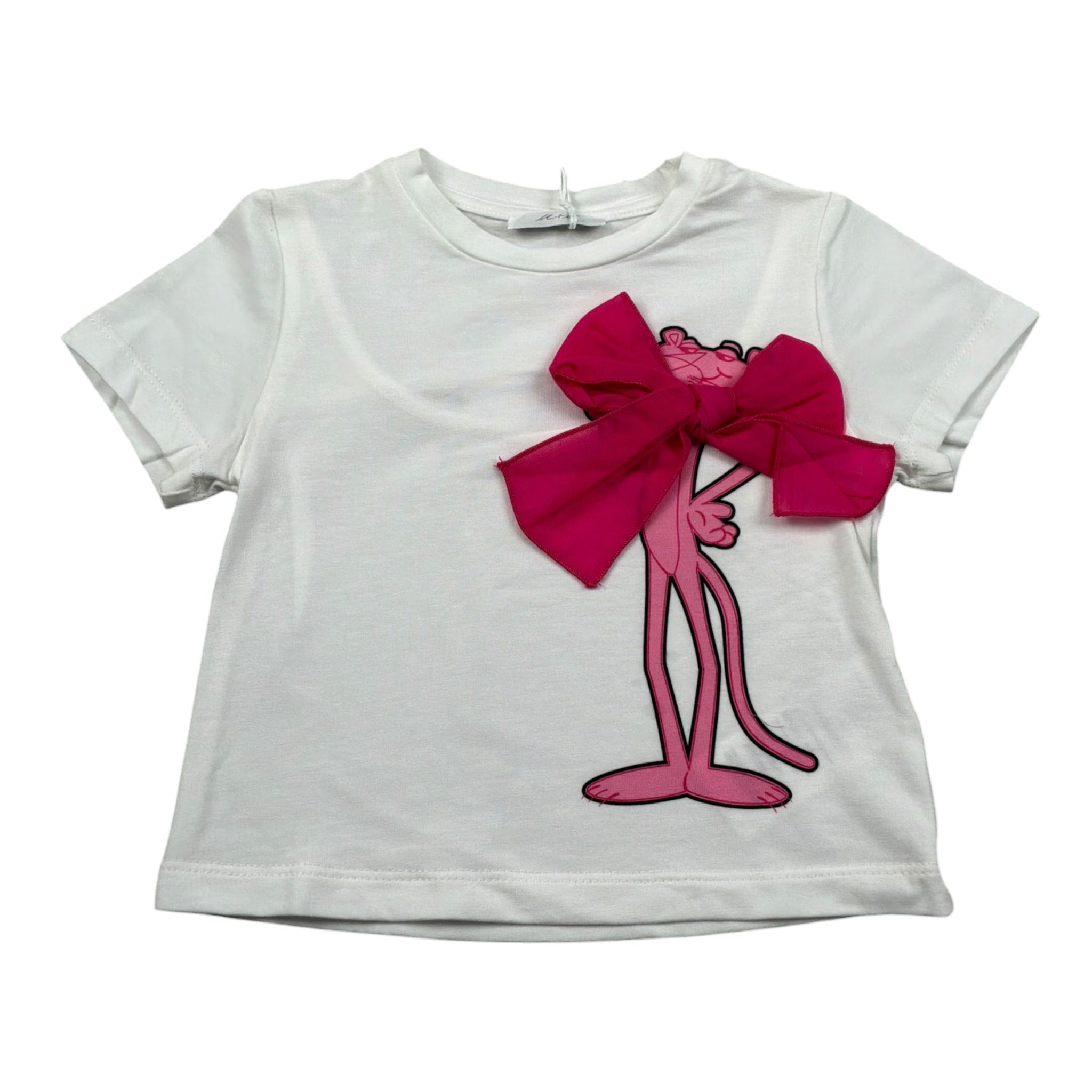 M+E' T-Shirt Girocollo tinta unita con Stampa Bianco per Neonata UE1389 BIANCO M+E' 
