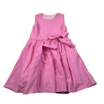M+E' Abito tinta unita con Applicazione Fiocco Rosa per Bambina UE1415J ROSA M+E' 