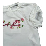 M+E' T-Shirt Girocollo tinta unita con Stampa Bianco per Neonata UE1424 BIANCO M+E' 